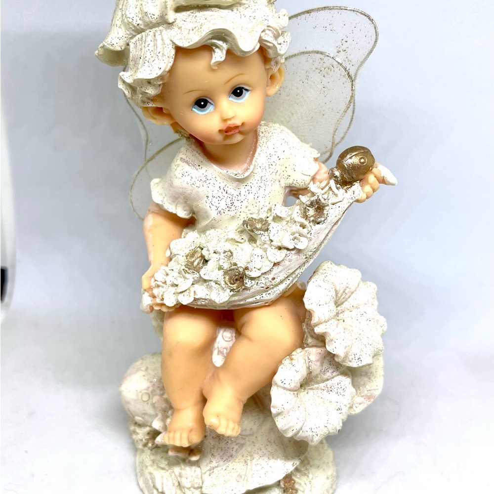 Charming Cream Fairy Figurine for Home Decor